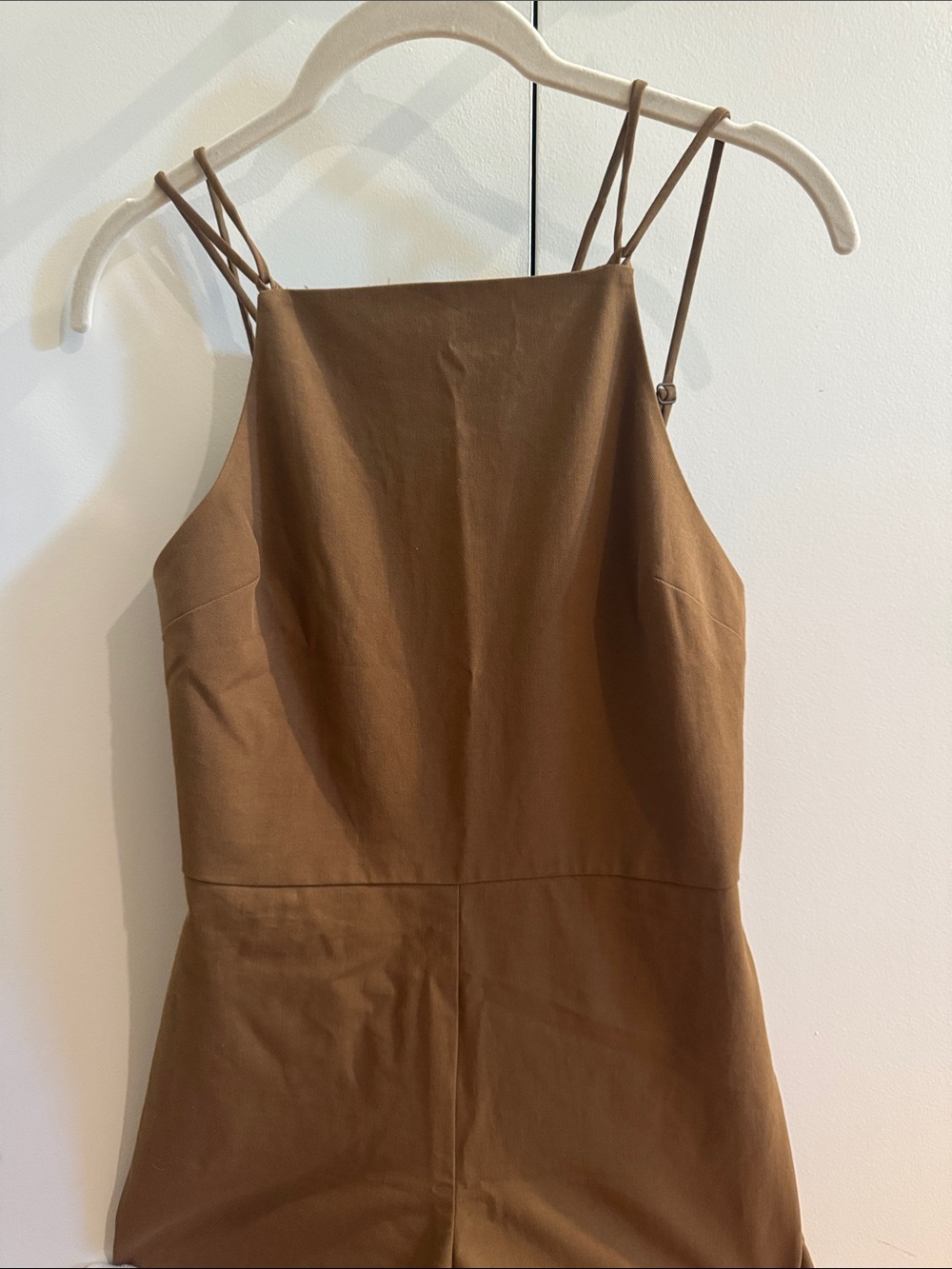 Anthropologie (Maeve) Brown Strappy Sleeveless Romper